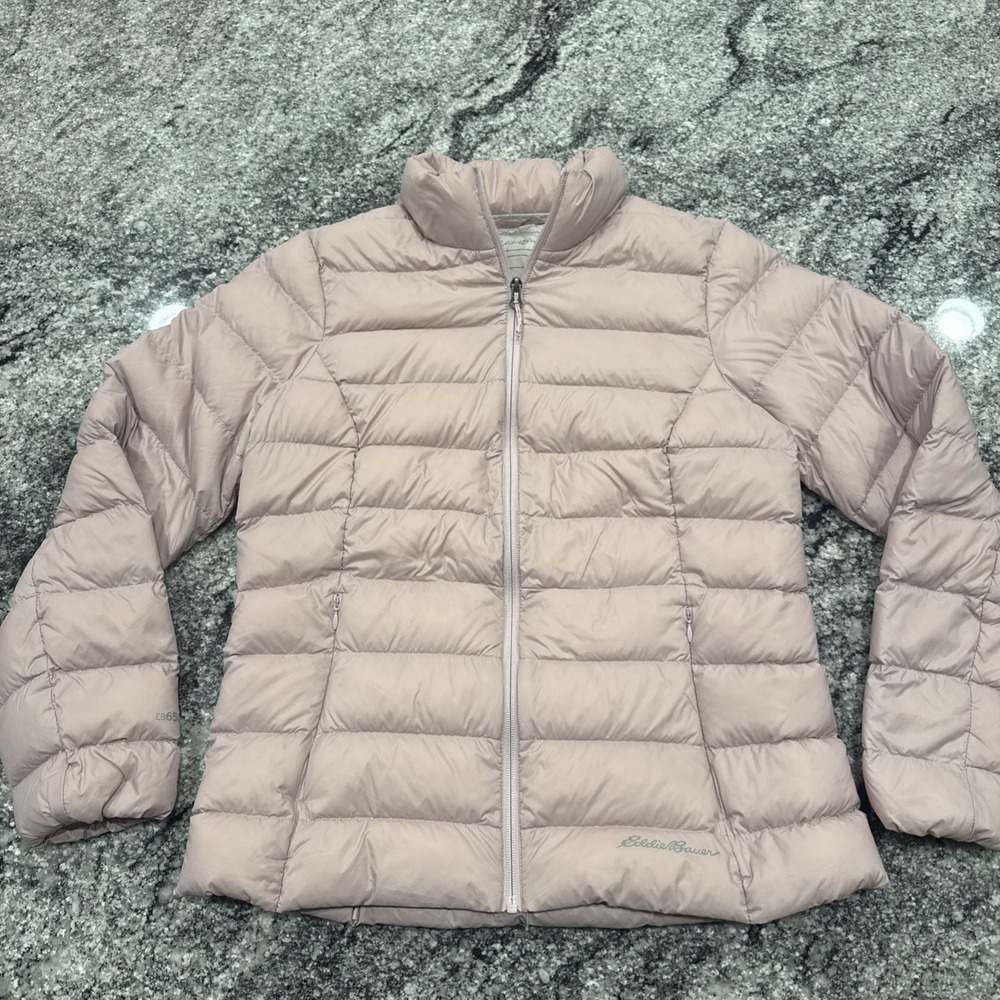 Eddie Bauer EB650 Down Puffer Jacket Women's Medium Pink Featherweight‎ #760